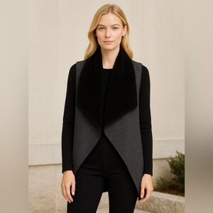 Splendid Reversible Open Front Drape Vest – Size Medium